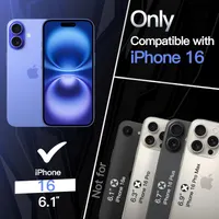 Магнитный чехол JETech Slim для iPhone 16 61 совместим MagSafe защита камер матовый черный — фото 5