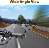 Universal Handlebar Bar End Mirrors Rearview Side Mirrors CNC Anti Glare For Motorcycle Most E-bike Scooters Snowmobile ATV — фото 5