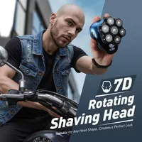 Electric Head Shaver: Upgraded Detachable Head Razor PRO 7D Magnetic, IPX6 Waterproof & LED Display Rechargeable for Bald Men — фото 8