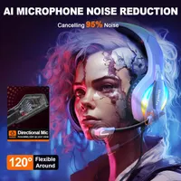 Игровая гарнитура Krysenix PG1 с микрофоном PC PS5 PS4 Switch Xbox RGB подсветка 35мм джек — фото 6