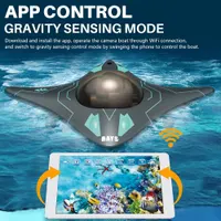 OBEST Remote Control Boat, Water Toy with High Definition Camera, LED Lights, App Operation, Adjustable Camera Angle, High Speed Water Spaceship — фото 7