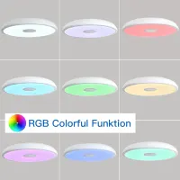 Музичний стельовий світильник AIHONKON 18Вт з Bluetooth колонкою, водонепроникний RGB, з пультом для ванної — фото 3