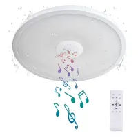 Музыкальный потолочный светильник AIHONKON 18Вт с Bluetooth колонкой, водонепроницаемый RGB, с пультом для ванной