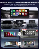 Універсальна автомагнітола 10.26" Carplay Android Auto сенсорний екран із камерою заднього огляду Wi-Fi Bluetooth — фото 5