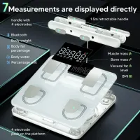 Розумні ваги Arboleaf з 8 електродами та ручними датчиками, 27 показників, Wi-Fi, Bluetooth, фітнес жироаналізатор — фото 3