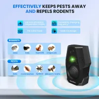 Ультразвуковий відлякувач гризунів та комах Pest Repeller, для приміщень (пристрій для боротьби зі шкідниками) — фото 4