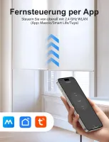 Розумний сенсорний Wi-Fi вимикач для ролет Maxcio, сумісний з Alexa та Google Home, з таймером та голосовим керуванням — фото 4
