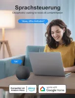 Розумний сенсорний Wi-Fi вимикач для ролет Maxcio, сумісний з Alexa та Google Home, з таймером та голосовим керуванням — фото 5