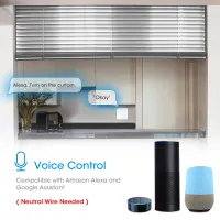 Розумний Wi-Fi вимикач для ролет та жалюзі Maxcio, з голосовим керуванням Alexa та Google Home, таймером та ДК — фото 5