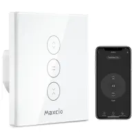 Умный Wi-Fi выключатель для роллет и жалюзи Maxcio, с голосовым управлением Alexa и Google Home, таймером и ДУ — фото 2