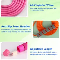 Детская скакалка с регулируемой длиной и мягкими ручками, скоростные прыгалки для игр — фото 7