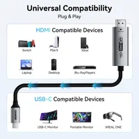 Кабель BENFEI HDMI на USB-C, 1.8 м 4K@60Hz, односпрямований адаптер для MacBook, Steam Deck