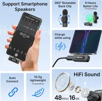 Мікрофон-петличка BOYA BY-V10 для iPhone 15/Android (USB-C), бездротова, 100м, 9год роботи — фото 5