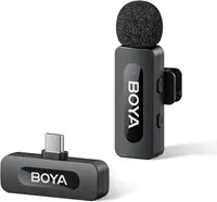 Микрофон-петличка BOYA BY-V10 для iPhone 15/Android (USB-C), беспроводная, 100м, 9ч работы