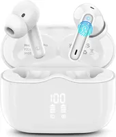 Наушники Bluetooth 5.4, ENC, HiFi-стерео, 40ч работы, IP7, с 4 микрофонами, белые — фото 3