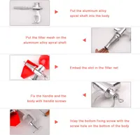 Oumefar Extraction tool Manual Tomato Strainer Tomato Sauce Maker Tomato Press Machine Aluminum Alloy Food Mill for Tomato Sauce — фото 8