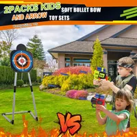 2 Pack Bow and Arrow for Kids Sports and Outdoor Play Toys Archery Set with LED Light Up 16 Arrows 1 Standing Target 2 Quiver Indoor Outdoors Toy for Age 4-12 Year Old Boy Girl Gift — фото 7