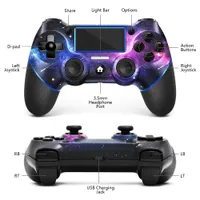 Беспроводной геймпад AceGamer для PS4/Pro/Slim/PC, V2 Galaxy, вибрация, 3.5мм — фото 2