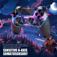 Беспроводной геймпад AceGamer для PS4/Pro/Slim/PC, V2 Galaxy, вибрация, 3.5мм — фото 6