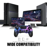Бездротовий геймпад AceGamer для PS4/Pro/Slim/PC, V2 Galaxy, джойстик з вібрацією, аудіо 3.5мм, неслизький — фото 3