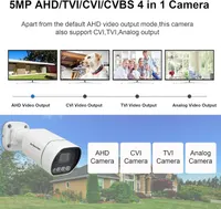 Зовнішня камера Evtevision 5 Мп, 4-в-1, нічне бачення 30 м, IP67, дротова — фото 4