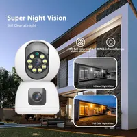 Wi-Fi IP-камера 2 Мп, подвійний об’єктив, 1080p, нічне бачення, двосторонній зв’язок — фото 9
