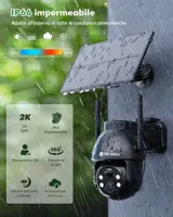 Камера YESYAMO 2K 360°, солнечная панель, PIR-датчик, сирена, IP66 — фото 3