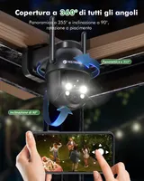 Камера YESYAMO 2K 360°, сонячна панель, PIR-датчик, сирена, IP66 — фото 7