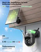 Камера YESYAMO 2K 360°, сонячна панель, PIR-датчик, сирена, IP66 — фото 9