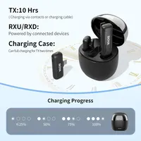 Беспроводной петличный микрофон BOYA для iPhone Lightning, двойной, шумоподавление, зарядный кейс, до 100 м — фото 3