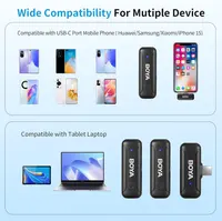 Беспроводной петличный микрофон BOYA для iPhone Lightning, двойной, шумоподавление, зарядный кейс, до 100 м — фото 5