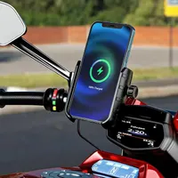 15W Quick Charger Motorcycle Charger Holder Station Mount For 4-7" Phone — фото 8