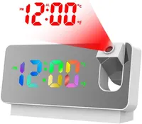 Проекційний годинник 180°, LED-дисплей, USB, термометр, будильник — фото 2