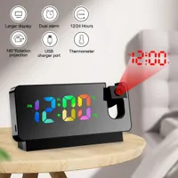 Проекційний годинник 180°, LED-дисплей, USB, термометр, будильник — фото 5