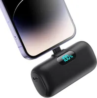 Компактный повербанк для iPhone, 5000 мАч, быстрая зарядка PD, LCD-дисплей, черный — фото 5