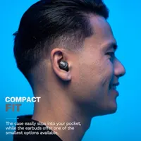 Наушники JLab Go Air Pop+, Bluetooth, 35ч, микрофон, USB-C, 3 EQ, TWS, черные — фото 6