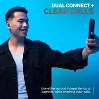 Навушники JLab Go Air Pop+, Bluetooth, 35 год, мікрофон, USB-C, 3 EQ, TWS, чорні — фото 4