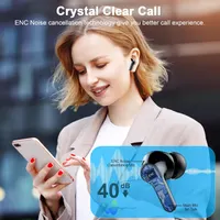 Навушники TWS, Bluetooth 5.4, 4 мікрофони ENC, Hi-Fi стерео, 45 год, LED-дисплей, IP7 — фото 4