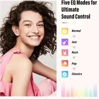 Навушники для сну VEKJ, Bluetooth 5.4, сенсорний екран, 48 год звуку, режим сну, рожеві — фото 5