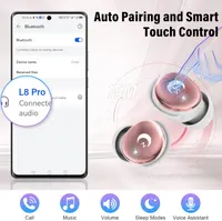 Навушники для сну VEKJ, Bluetooth 5.4, сенсорний екран, 48 год звуку, режим сну, рожеві — фото 6