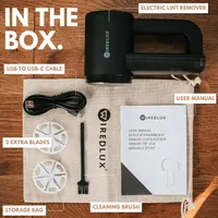 Машинка для удаления катышков WiredLux, 3 скорости, 6 лезвий, USB-C, для одежды — фото 6