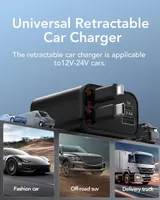 Автозарядка YHTYOH 4-в-1, PD, 2 витяжні кабелі (Lightning+Type-C), 2 порти, для iPhone, швидка зарядка — фото 6