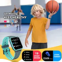 Детские смарт-часы JOYELE 1.44", фитнес-трекер, 19 спорт-режимов, шагомер, IP68, зеленые — фото 2
