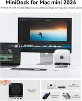 ORICO Minidock Mac mini M4 Dock, 9-in-1 Aluminum Hub with 1T NVMe M.2 SSD — фото 4