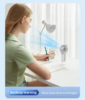 ERUW Handheld Fan with Water Mist, Portable Mini Fan, Small USB Rechargeable Fan with 3 Speeds for Office Bedroom Outdoor Travel(-White) — фото 3