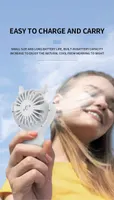 Портативний міні-вентилятор ERUW з розпилювачем, ручний, USB, 3 швидкості, для офісу, подорожей, білий — фото 5