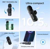 Беспроводной петличный микрофон BOYA BY-V10 USB-C для Android/iPhone 15, 100м, 9ч — фото 2