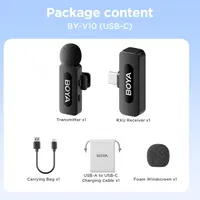 Беспроводной петличный микрофон BOYA BY-V10 USB-C для Android/iPhone 15, 100м, 9ч — фото 4