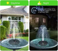 MZZYG Floating Solar Fountain Garden Waterfall Fountain Pool Outdoor Bird Bath Solar Panel Powered Fountain Water Pump Garden Decor Easy to use — фото 4