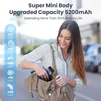 Міні-повербанк HETP для iPhone 5200мАч, PD 20Вт, вбудований Lightning, ультракомпактний, MFi — фото 3